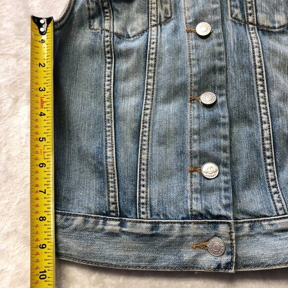 Aritzia Talula Denim Jean Vest Size X-Small - Picture 11 of 12